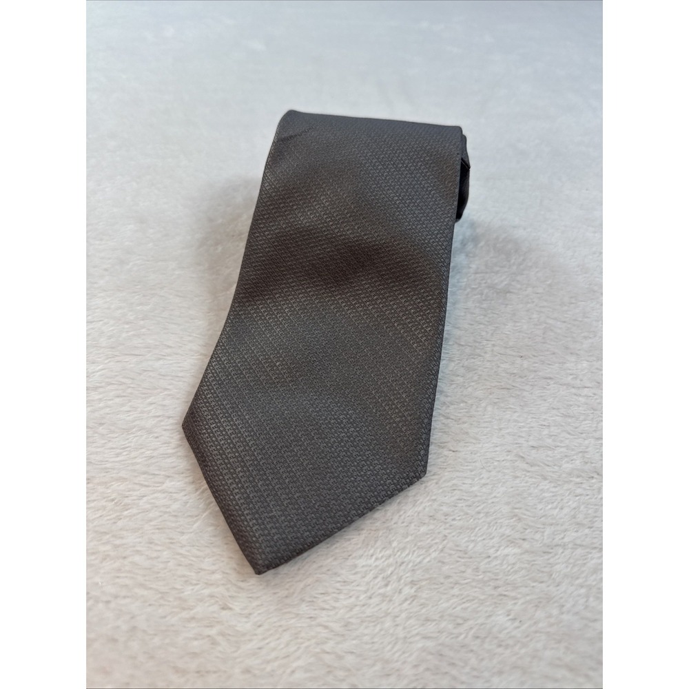346 Brooks Brothers Pure Silk Tie Silver Gray Geometric Classic Necktie